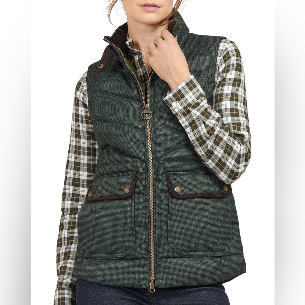 Barbour Dark Green Quilted Vest